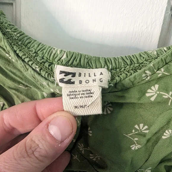 Billabong cottage core green peasant crop - Picture 4 of 7